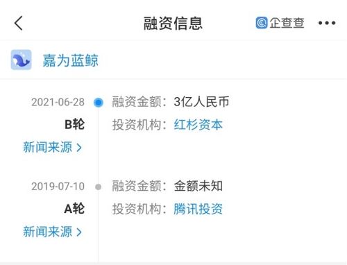 嘉為藍鯨完成3億人民幣B輪融資，深耕IT綜合服務與信息系統集成領域